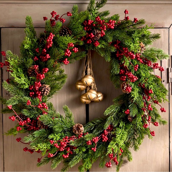 Anthropologie Other - Faux Pine Berry Wreath